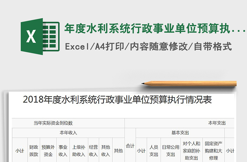 2025年年度水利系统行政事业单位预算执行情况表