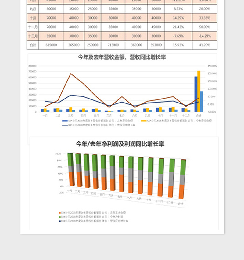 企业年度营收财务报表分析