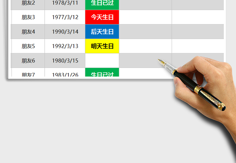 2025年朋友生日动态提醒表