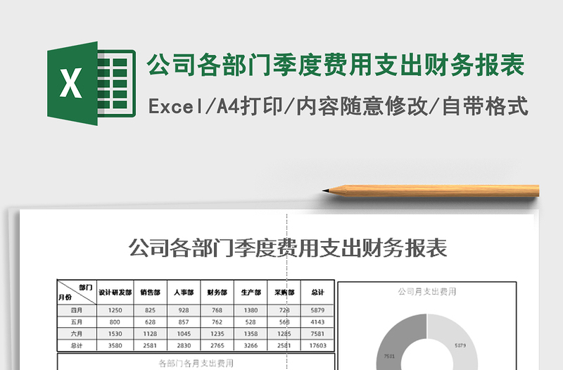 2025年公司各部门季度费用支出财务报表