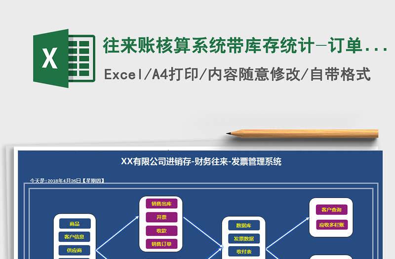 往来账核算系统带库存统计-订单跟踪