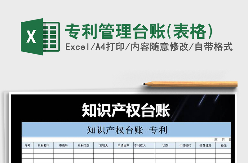 2024年专利管理台账(表格)免费下载