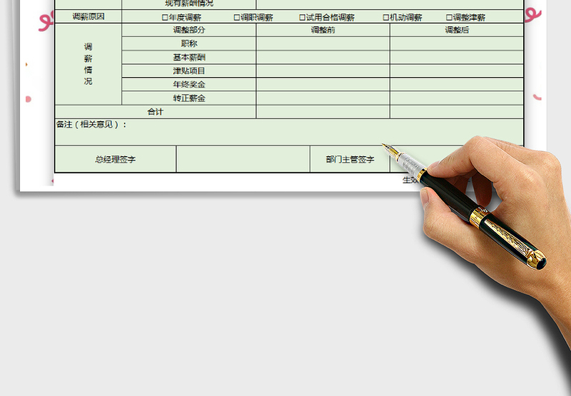 2025年员工工资调整申请表