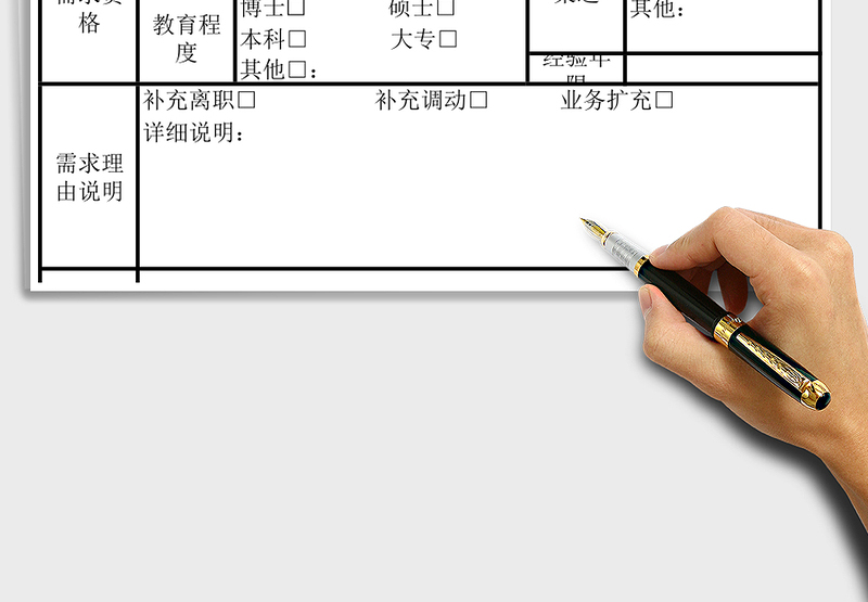 2025年人员需求申请表