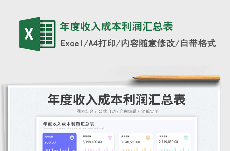 2025年度收入成本利润汇总表