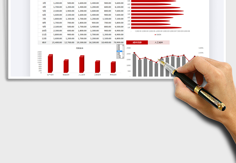 2025年成本支出可视化图表-动态分析