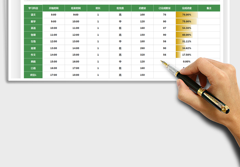 2025暑假学习计划表免费下载