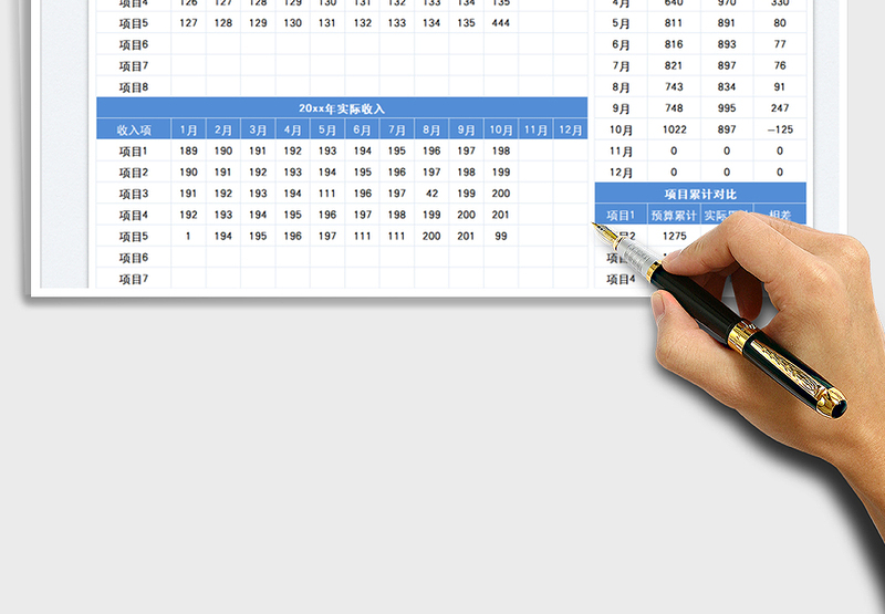 2025年收入预算表免费下载