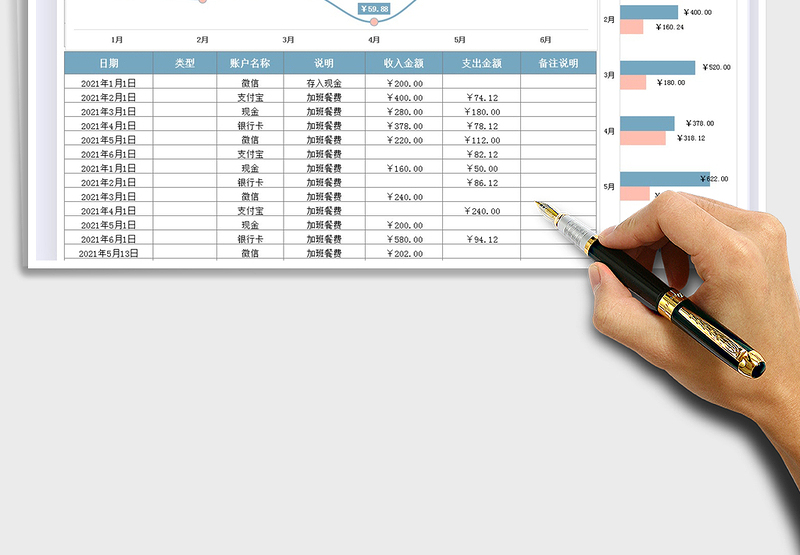 2025财务收入支出日记帐免费下载