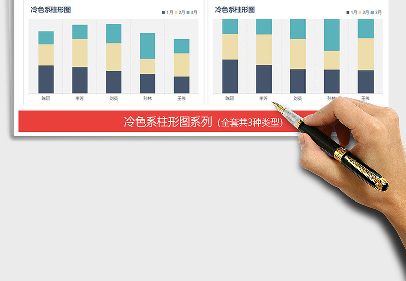 2025年通用营销财务对比分析柱形图 图表模板