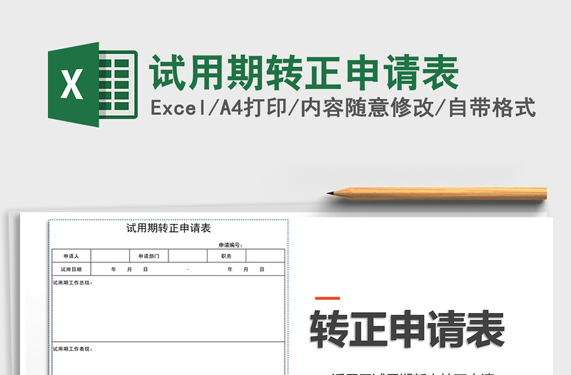 2025年试用期转正申请表