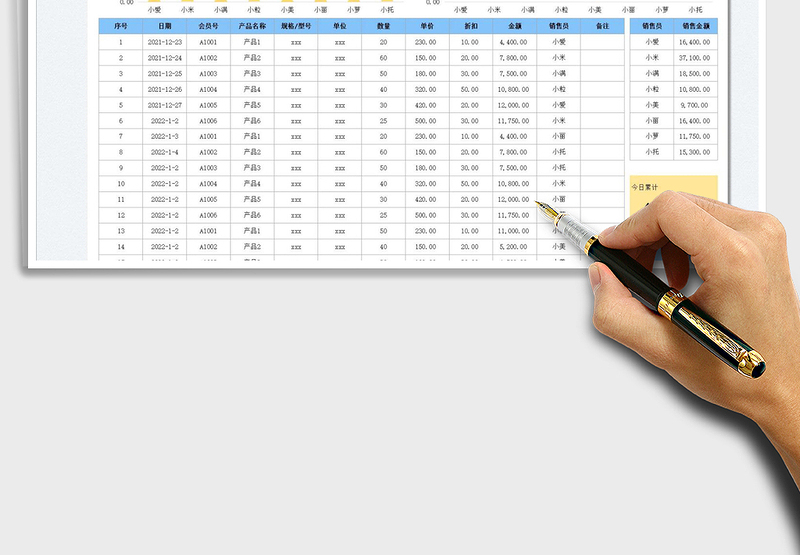 2025销售记录模板免费下载