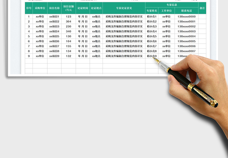 2025采购文件论证意见表免费下载