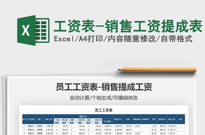 2025年工资表-销售工资提成表