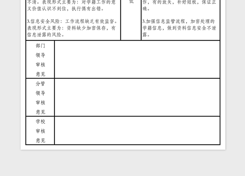 2024个人岗位意识形态风险排查和防控登记表免费下载