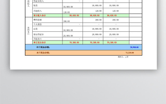 出纳现金日报表模板免费下载