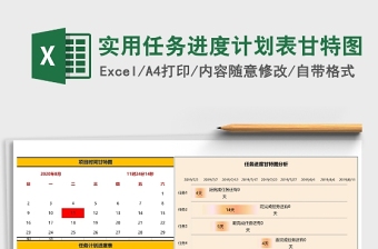 实用任务进度计划表甘特图excel模板