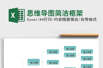 思维导图简洁框架excel模板