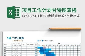 项目工作计划甘特图表格excel模板