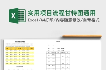 实用项目流程甘特图通用excel表格下载