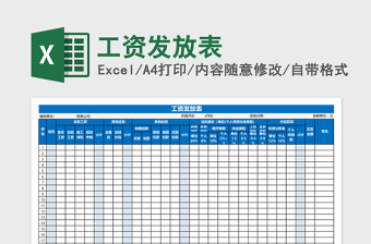 2025工资发放表Excel模板