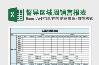 2025督导区域周销售报表