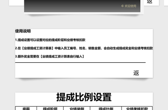 奖金提成计算Excel管理系统下载