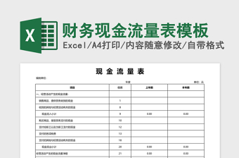 2025财务现金流量表模板