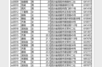 学生信息表Excel表格