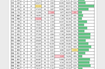 各省业绩情况统计表excel表格下载