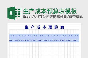 2025生产成本预算表模板