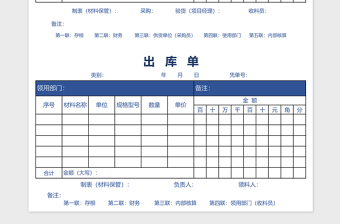 仓库用采购验收出入库单免费下载