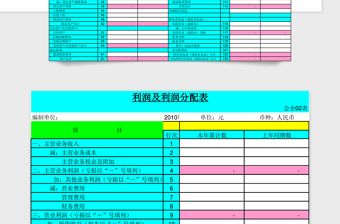 2025房地产公司财务报表excel表