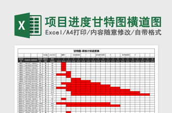 项目进度甘特图横道图excel模板