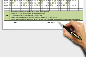 公司保安排班表格