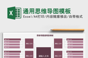 通用思维导图模板Excel表格