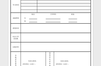 2025奖学金申请表模板