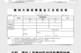 2025医疗保险缴费核定表