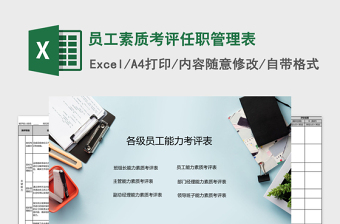 员工素质考评任职管理表excel表格下载