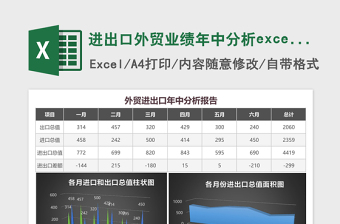 2025进出口外贸业绩年中分析excel表模板