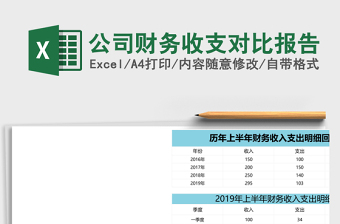 2025公司财务收支对比报告excel模板