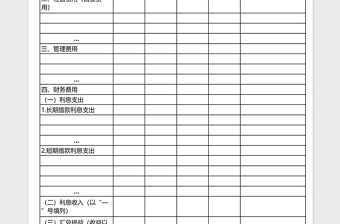 公司运营成本费用预算表下载