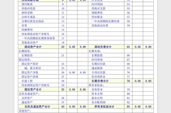 精美固定资产负债表excel模版