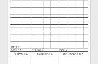 2025市政府集中采购计划表cxcel模板