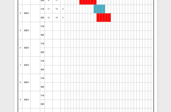 各个项目月份进度计划表格甘特图excel表格下载