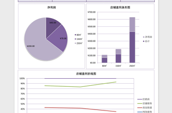 2025店铺盈利数据分析excel表格模板