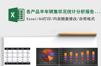 产品半年销售状况统计分析报告excel表