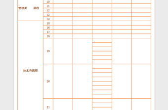 2025公司人才培训课程表excel表模板