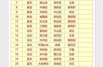 2025销售员管理区域统计表Excel模板