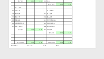 2025财务报表资产负债表收入支出表